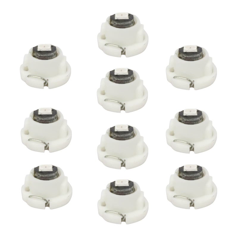 WLJH 10x Green T4.2 Neo Wedge Led 3030 Chipest 10mm Base Car Instrument Cluster Dashboard Gauge Bulb HVAC AC Heater Climate Control Lamps Switch Indication Interior Light Replacement - Image 1